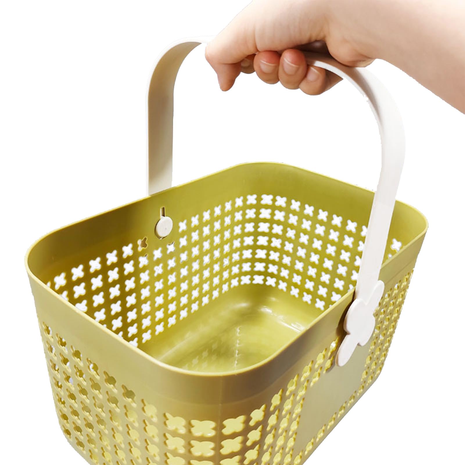Asixxsix Cestino per Raccolta in Plastica da 3 Pezzi, Cestello Portaoggetti Rettangolare Impilabile con Manici Robusti per Raccogliere Verdure, Frutta e Bacche, Cucina da Giardino