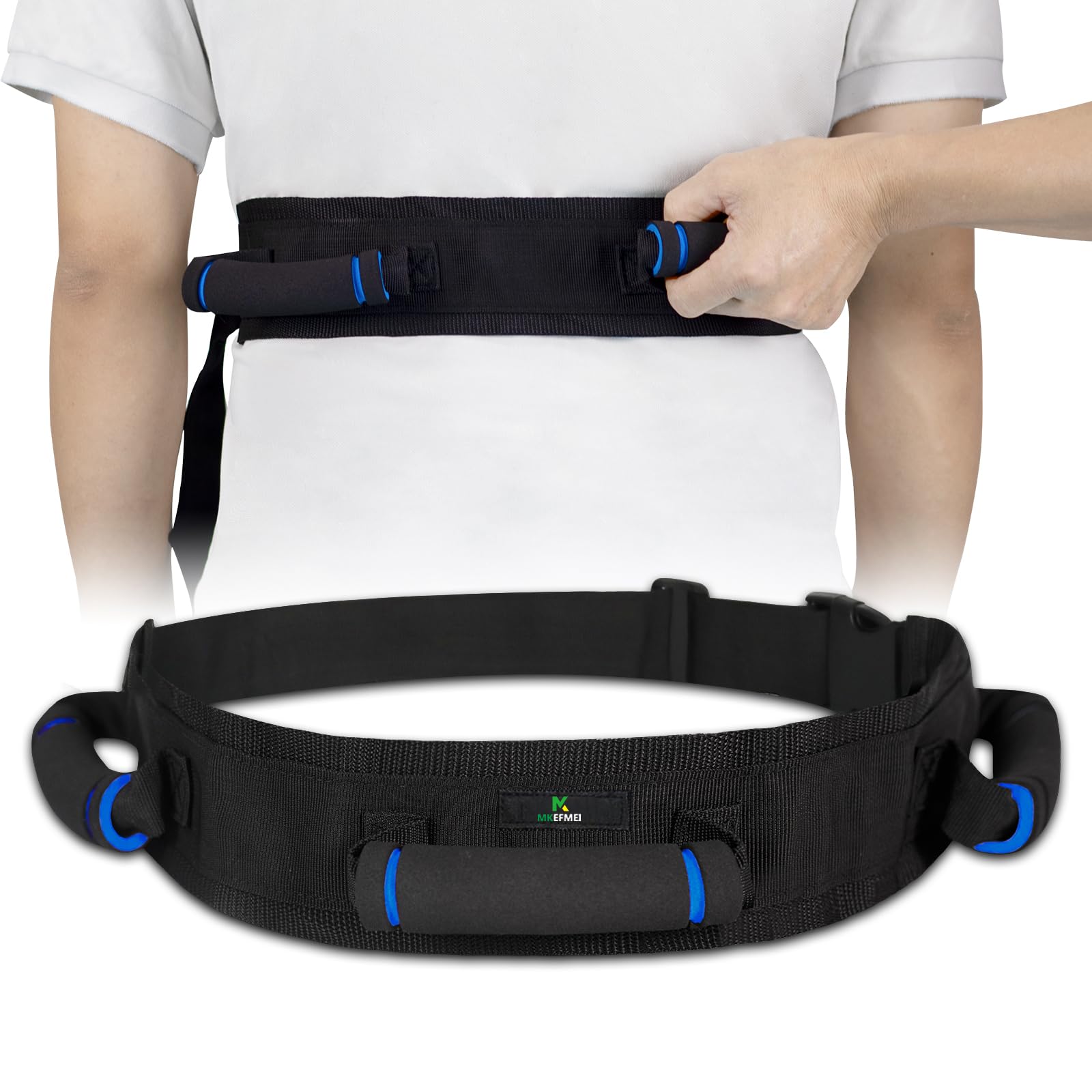 Cinturón de transferencia para personas mayores, cinturones de puerta para terapia física con hebilla de liberación rápida, cinturón de puerta con ayuda de pie y soporte para ancianos
