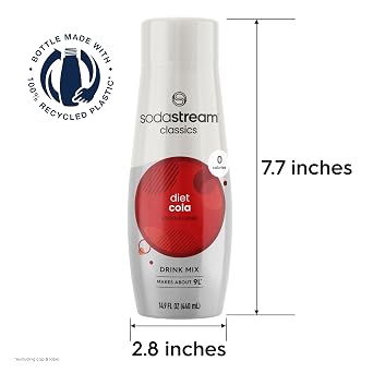 SodaStream Diet Cola, 14.9 Fl Oz, Pack of 4 (Packaging May Vary)