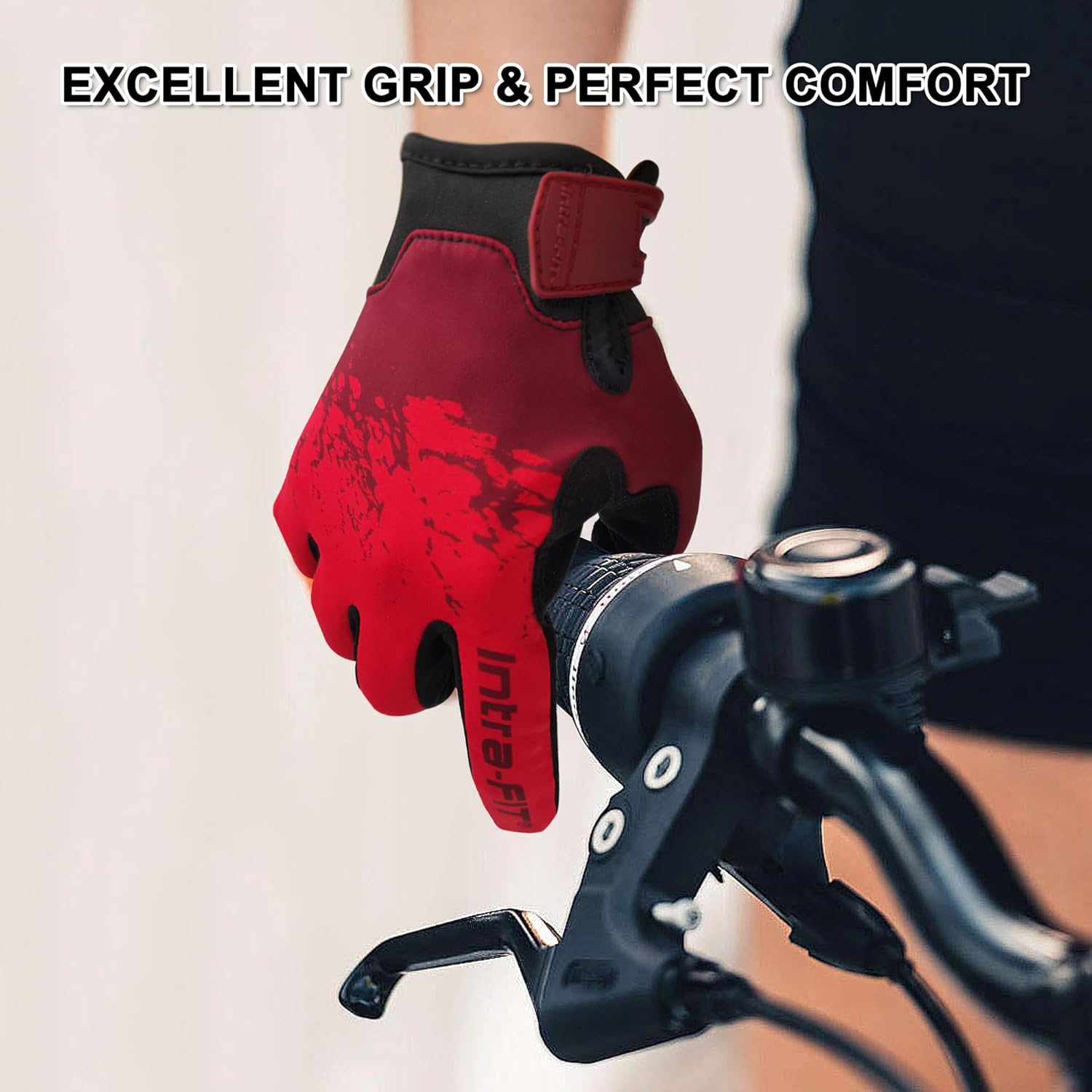 Touchscreen Bike Gloves for Men | Lightweight & Breathable Summer Cycling Gloves | Non Slip, Quick Dry, Stretchy MTB Running Gloves with Great Grip