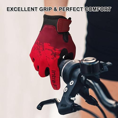 Vista 5 de Guantes de ciclismo para paseos cortos, guantes de correr, guantes de pesca, pantalla táctil, ligeros, elásticos, excelente agarre, para uso diario