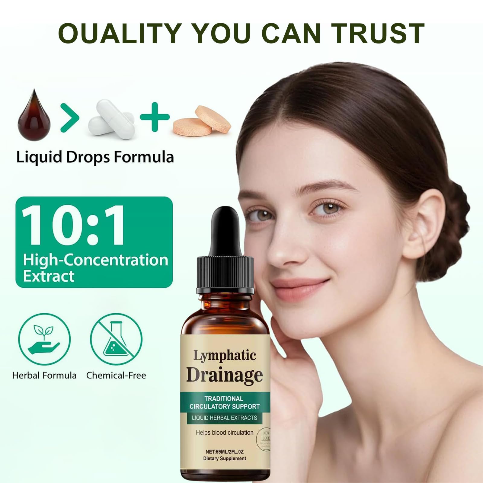 1 Stück Lymphoria Lymphdrainage Tropfen,Lymphatic Drainage, fördert die effektive Entwässerung des Lymphsystems,Natürliche Kräutermischungen,einfache Anwendung,für Frauen und Männer