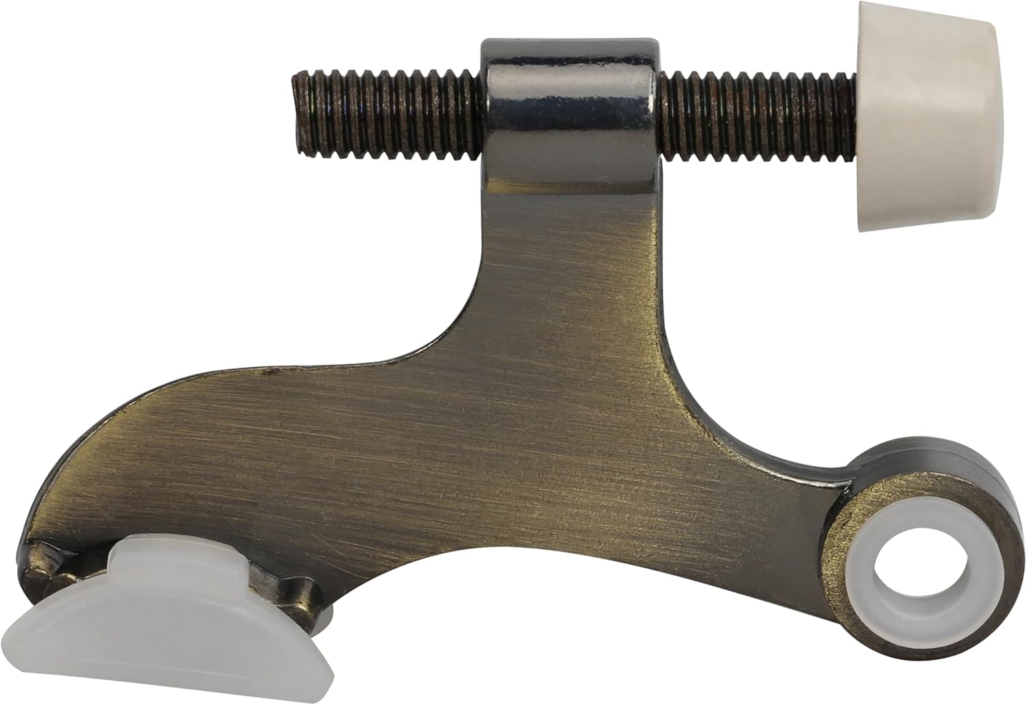 10 Pack Rok Hardware Adjustable Heavy Duty Hinge Pin Door Stop in Antique Brass Finish, ROKDSP1AB