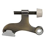 10 Pack Rok Hardware Adjustable Heavy Duty Hinge Pin Door Stop in Antique Brass Finish, ROKDSP1AB