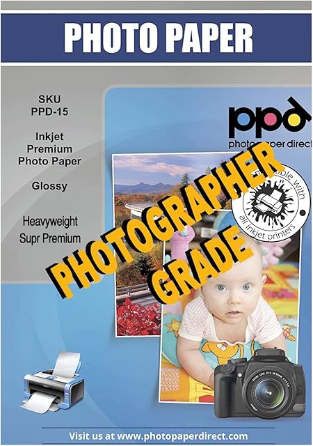 PPD 50 Sheets A4 Inkjet Super Premium Glossy Photo Paper 280gsm Professional Grade PPD-15-50