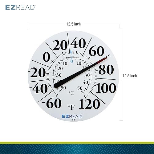 Miniatura 3 de Headwind Consumer Productos 840-1210 EZREAD Termómetro de esfera Basic Blanco 12.5"