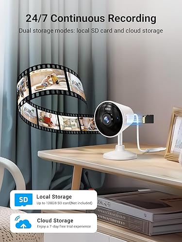 Miniatura 6 de Rocktone Cámara de seguridad 5G y 2.4G para interiorexterior, para el hogar, bebéancianoperromascota con aplicación de teléfono, cámara WiFi con