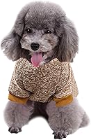 Vista 78 de Jecikelon - Ropa para mascotas, suéter suave, cálido y grueso, suéter de invierno para perros (talla S, color gris)