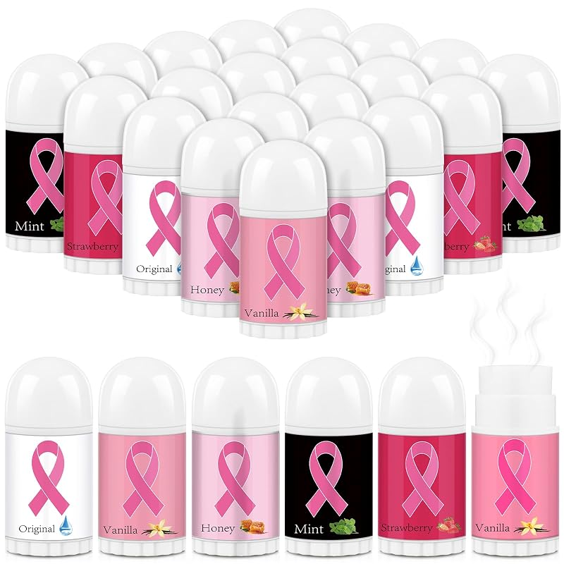Sacubee Bálsamos labiais, Pacote com 50, tema laço rosa