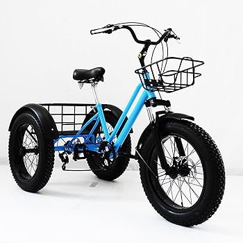 Amazon | 大人のペダル自転車 20 インチ太いタイヤ三輪車 7 速調整可能