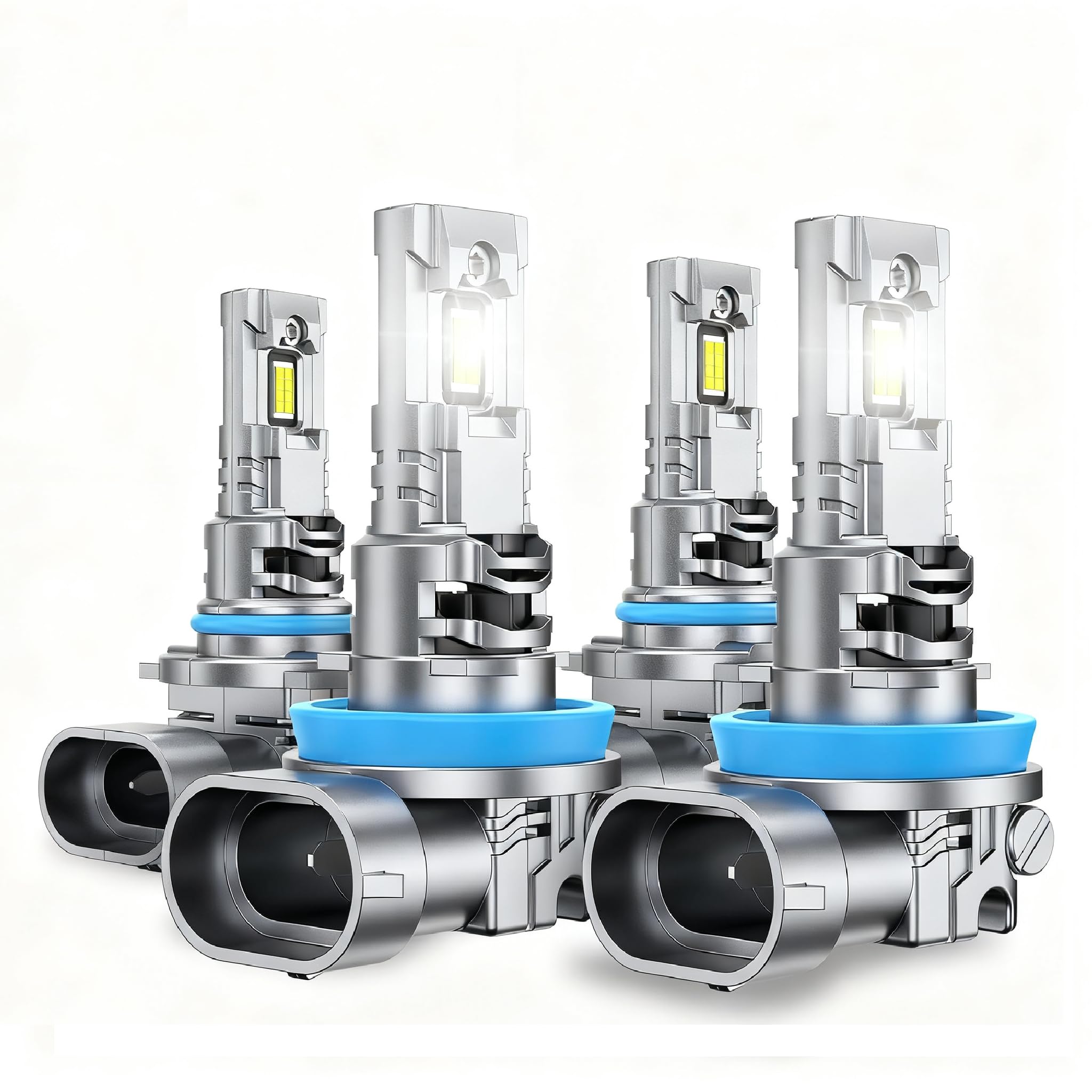 Marsauto M3A series fog lights 9005+H11 white light, 90000LM 800% Bright 6500K Cool White 60000+ Hours, 5 Min Plug-N-Play, 4-pack