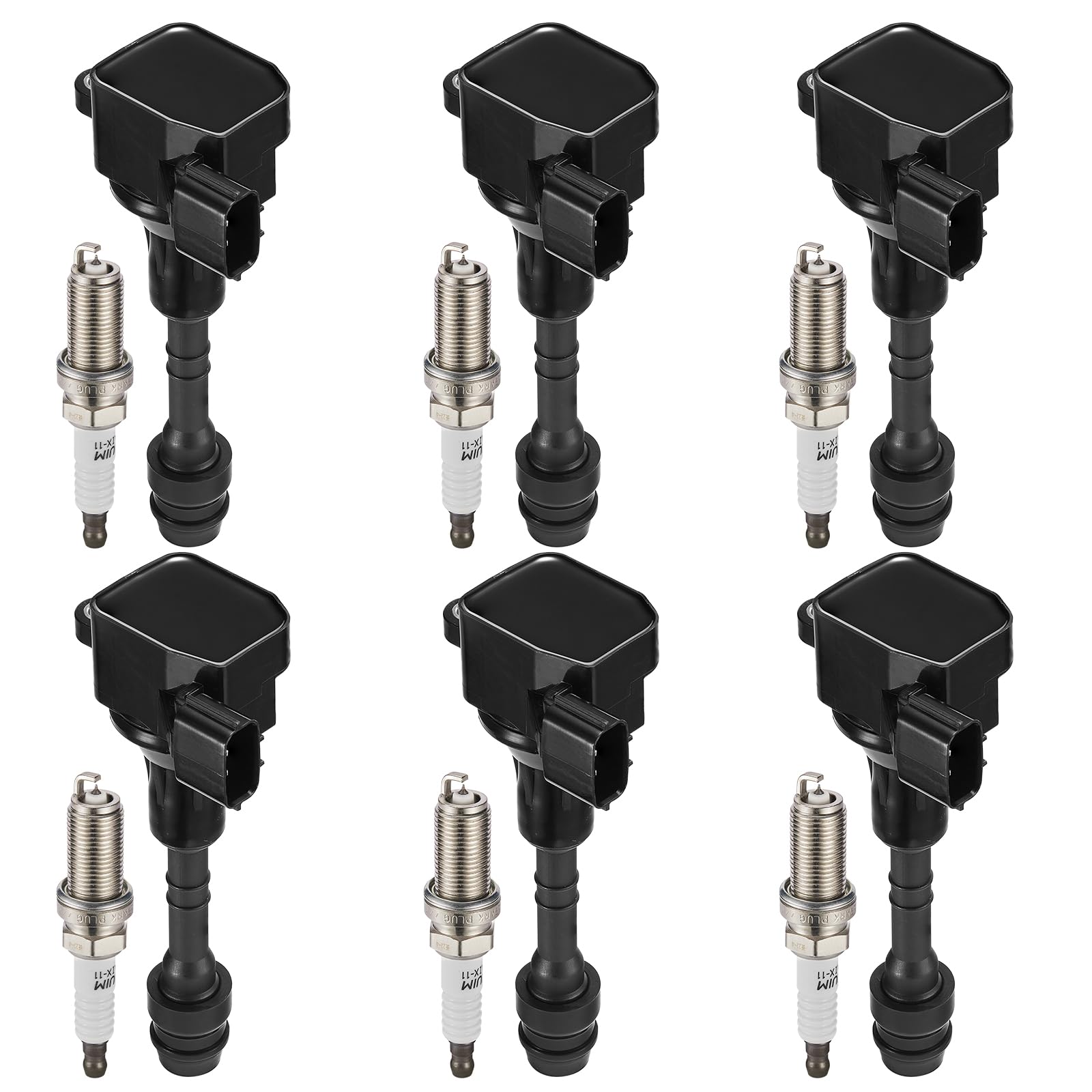 6 Ignition Coils+ 6 Spark Plugs UF349/LFR5A11 for Nissan 2001-2009