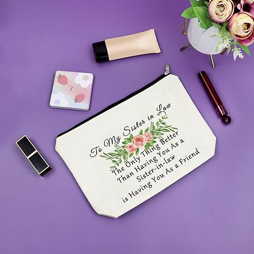 Miniatura 7 de Regalos para cuñada, bolsa de maquillaje para cuñada, regalos de cumpleaños, A mi cuñada Lo único mejor que tenerte como cuñada es tenerte como amiga