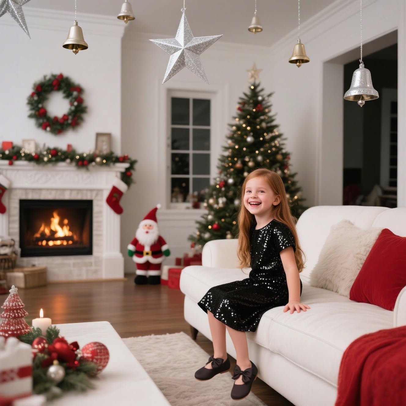 Otter MOMO Toddler/Little Girls Flower Girl Dress Black Shoes Size 4.5 Ballerina Flats School Party Wedding Shoes - Image 3