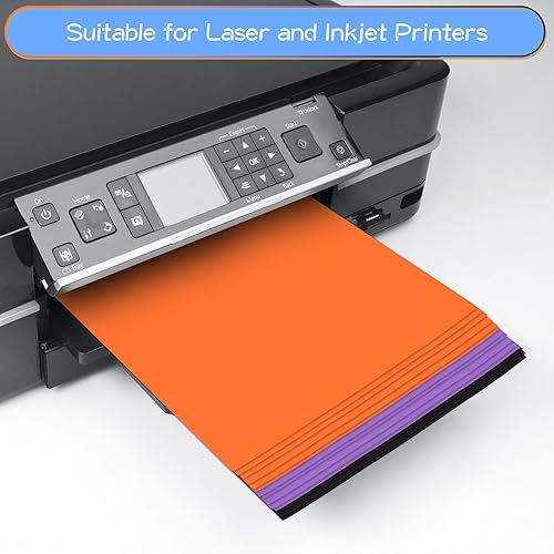 Miniatura 5 de 240 hojas de cartulina de Halloween de 8.5 x 11 pulgadas de grosor, cubierta de 65 libras, tarjeta de papel de doble cara para hacer tarjetas de