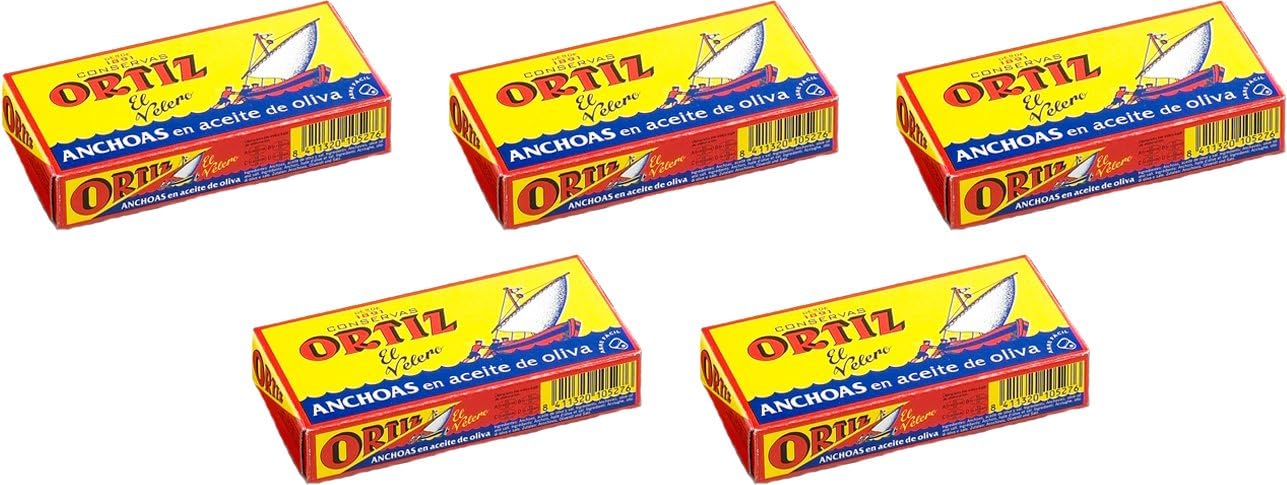 Anchovy fillets in Olive Oil 47g Ortiz (5 Units)