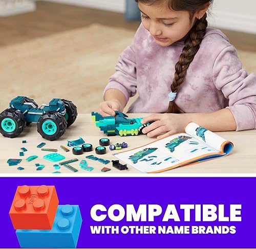 Miniatura 2 de MEGA Construx Hot Wheels Monster Trucks - Juego de construcción de autos de juguete, MEGA-Wrex con 187 piezas, 1 micro figura de acción, rojo, niños