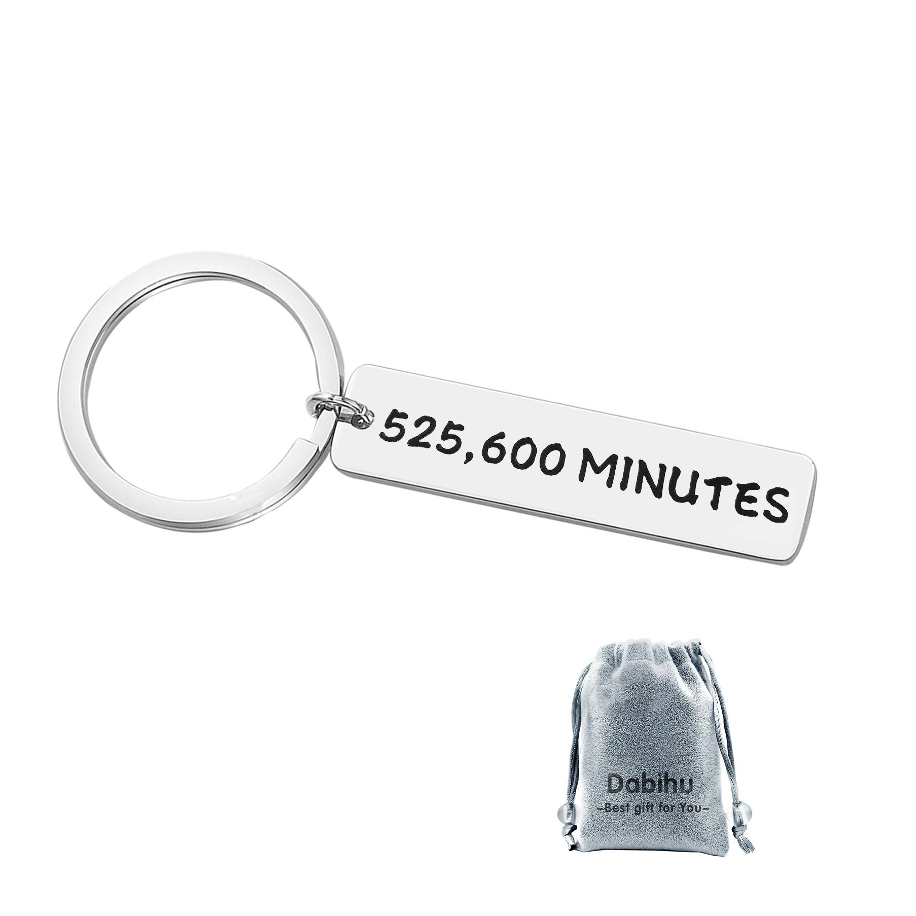 Dabihu Rent Season of Love 525,600 Minutes Keychain Inspirational Gifts Graduation Jewelry Friendship Gift Anniversary Wedding for Her him