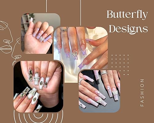 Miniatura 4 de Dijes para uñas de mariposa, brillantes de aleación 3D de metal plateado, gemas de mariposa, diamantes de imitación para uñas, 10 piezas de dijes de