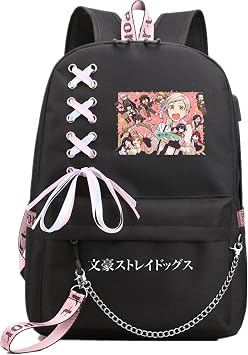 ISaikoy Anime Bungo Stray Dogs Backpack Shoulder Bag Bookbag School Bag Daypack Color5