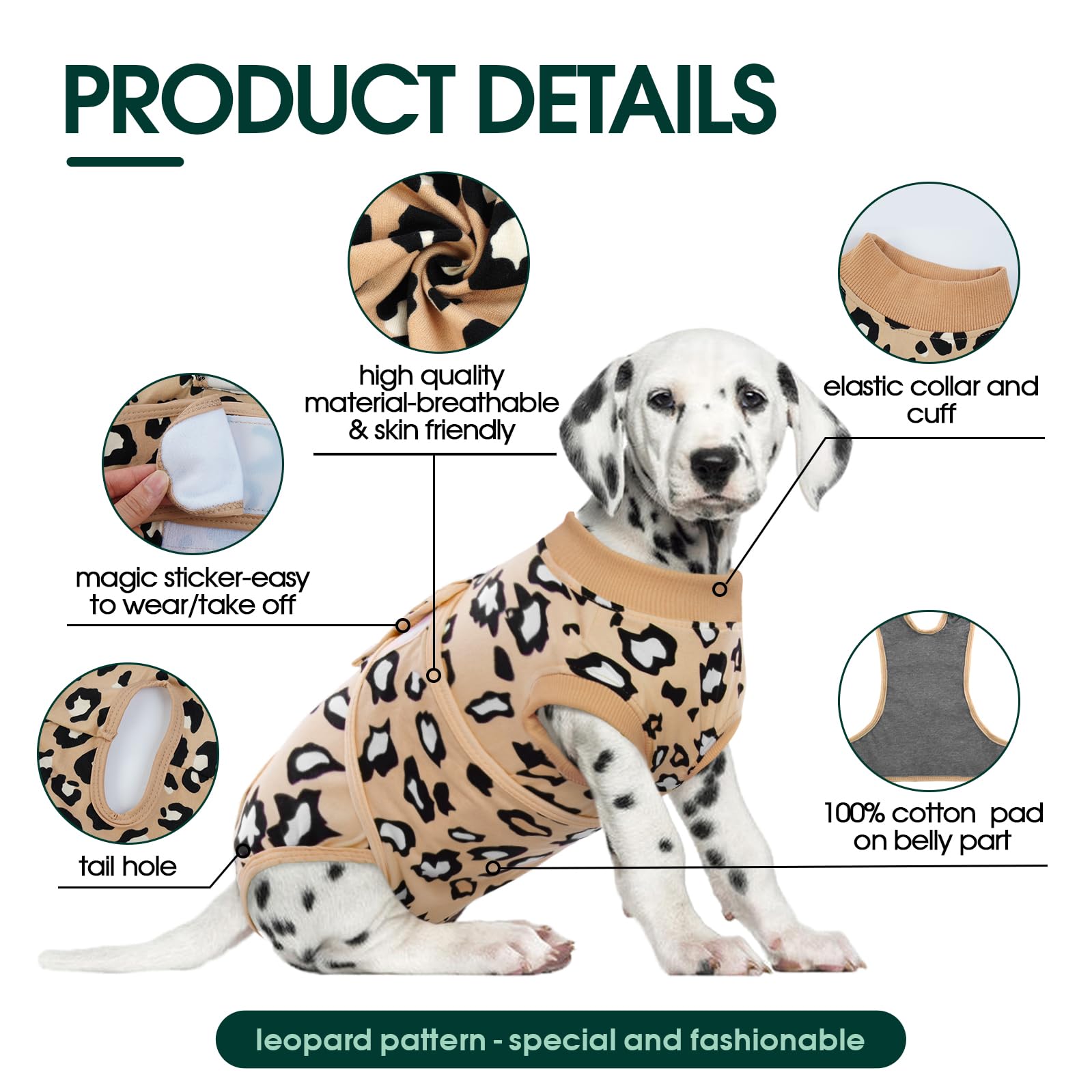 Body Post Operatorio Per Cani Kuoser - Tuta Protettiva Addominale, Alternative Al Collare Elisabettiano, Taglie XS-2XL - Foto 3