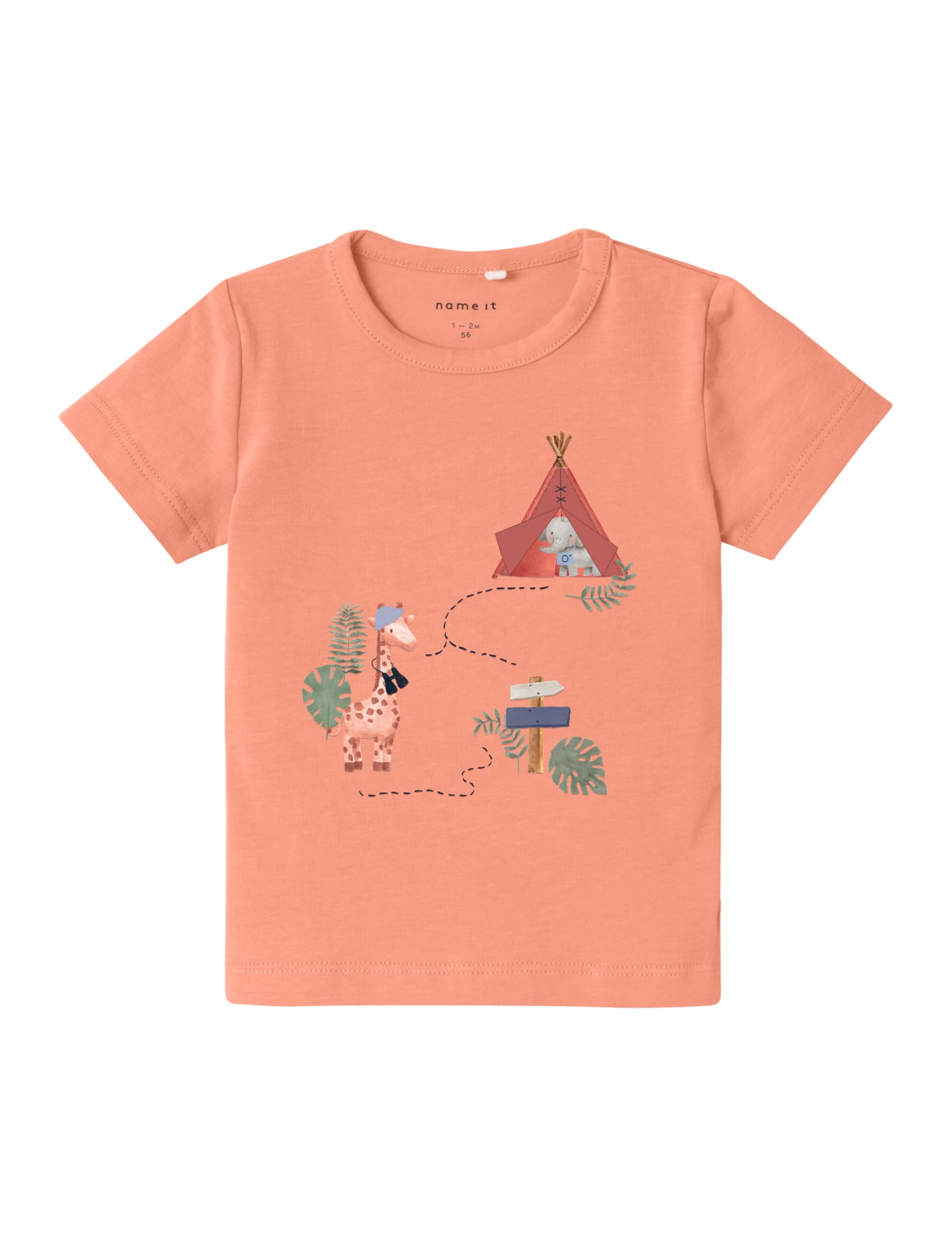 Name IT Baby Boys' Nbmhico SS Top Box T-Shirt 56 Orange
