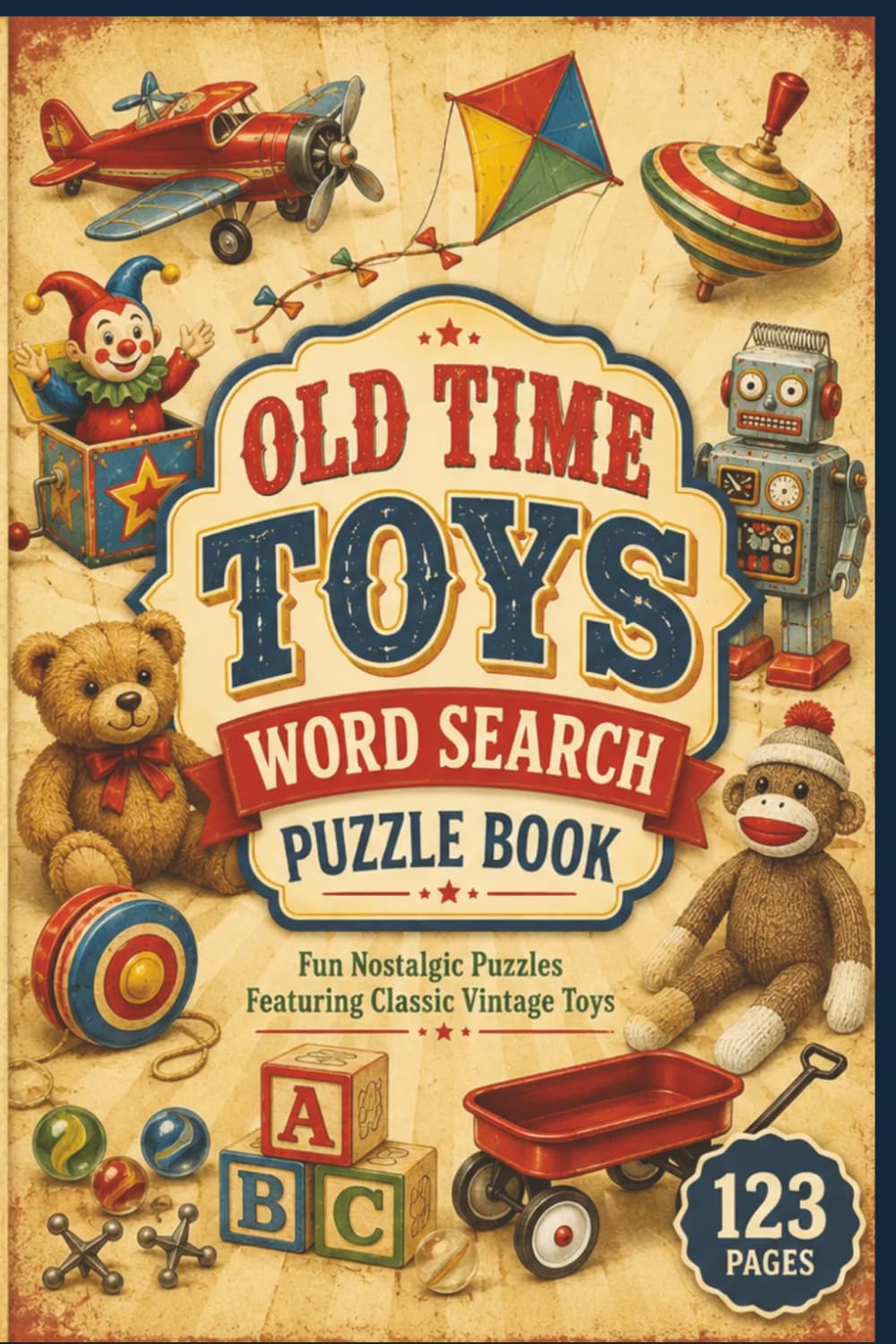 Old Time Toys Word Search Puzzle Book: 60 Large Print Nostalgic Puzzles for Seniors | Relive Your Childhood with Classic Vintage Toys and Retro Games ... Years Nostalgia Word Search Collection)
