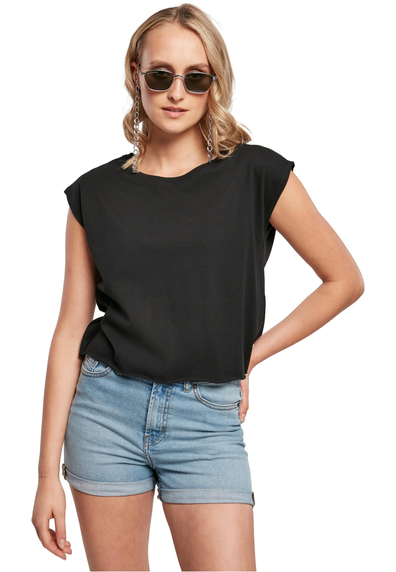 Urban Classics Women's T-Shirt, Black, 5XL