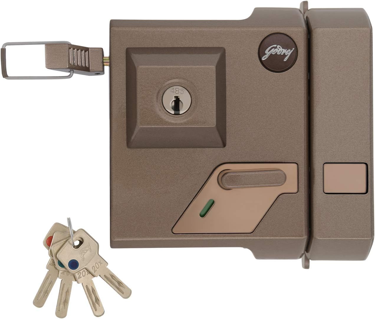 Godrej Locking Solutions and Systems EXS+ Altrix 2C Door Lock for Home Office Entrance Door (Milano Bronze)