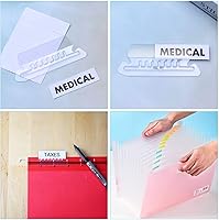 Vista 6 de PAXCOO - 50 juegos de pestañas para carpetas de archivos, pestañas e insertos para carpetas colgantes