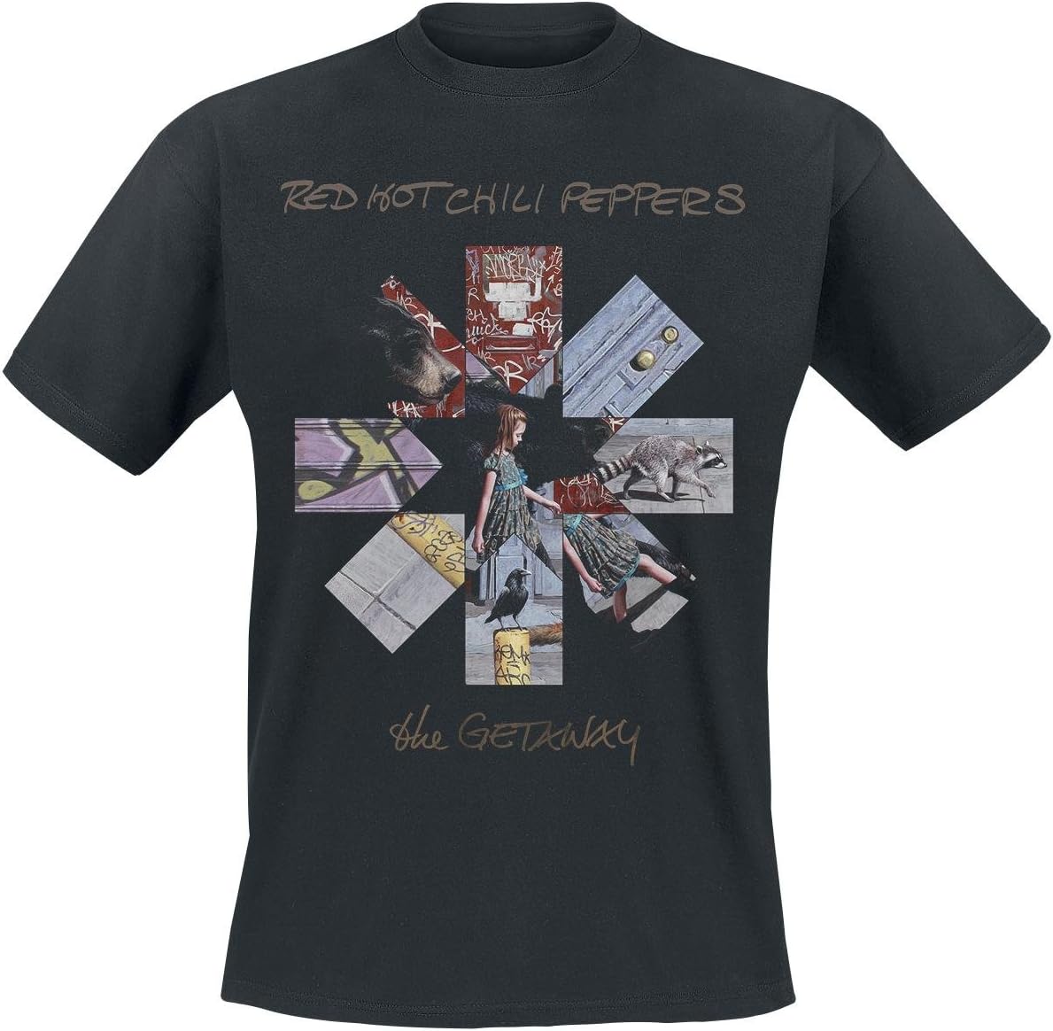 Red Hot Chili Peppers Men's Getaway Album Asterisk Slim Fit T-Shirt