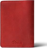 Vista 7 de PEGAI Personalized Leather Passport Holder Cover Wallet Travel Essentials 100% Soft Touch Rustic Travel Wallet Case, International Travel Must