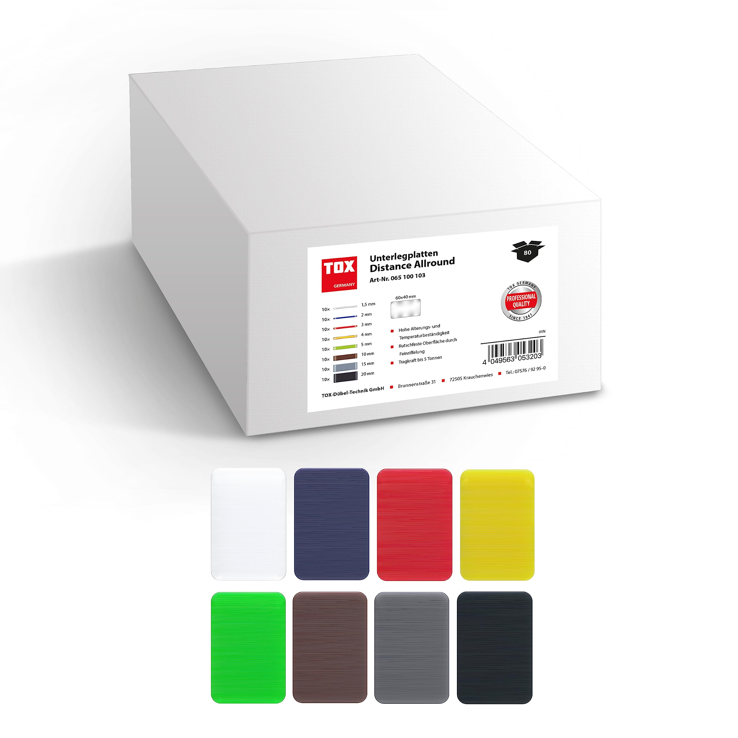 Assortimento Spessori TOX 80 Pezzi - Per Livellamento E Costruzioni, Carico 5 Tonnellate - Foto 6