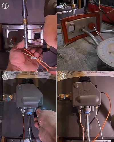 Miniatura 7 de SP20075 Kit de repuesto de montaje de piloto e encendedor conjunto de calentador de agua de gas natural apto para calentador de agua inteligente