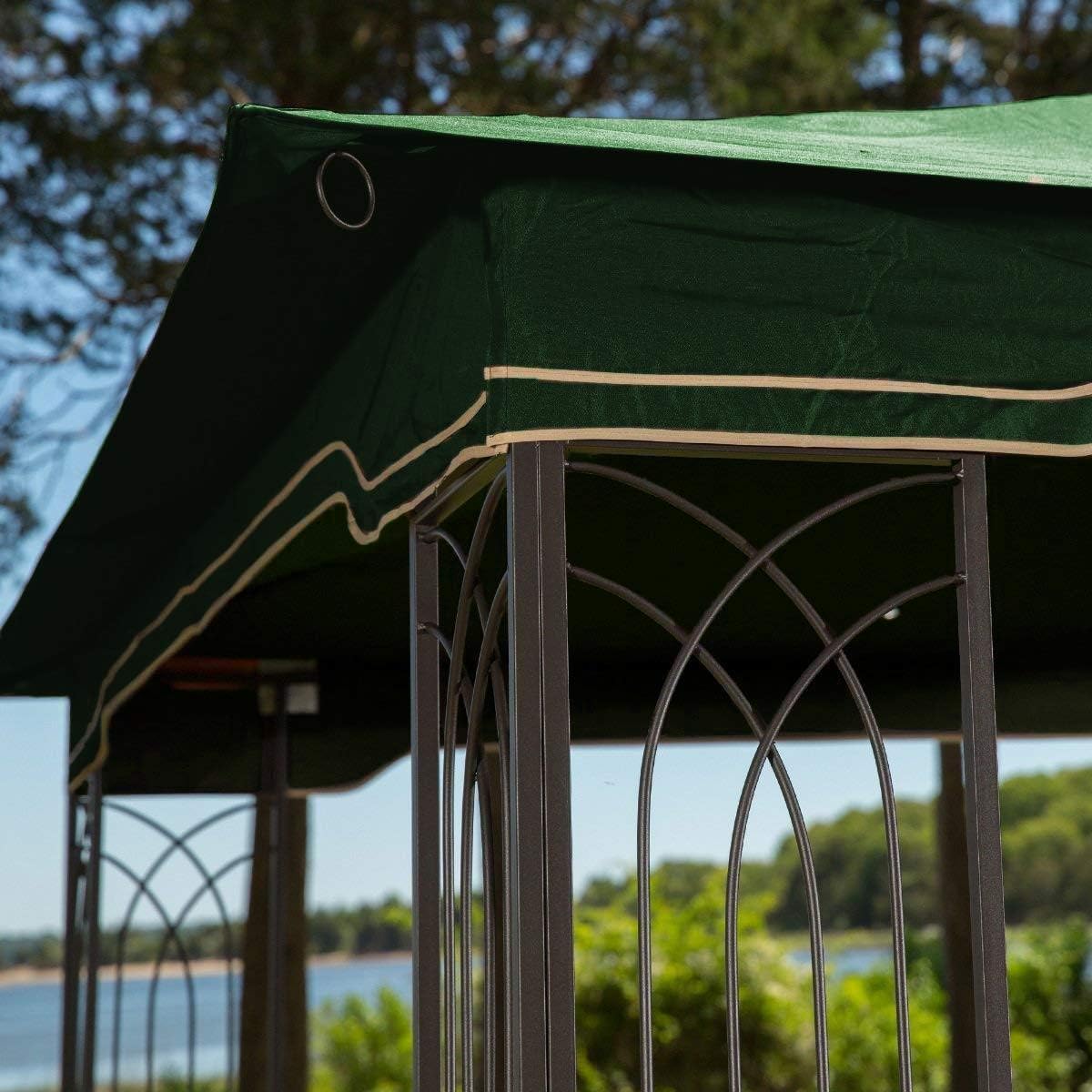 SUNJOY GROUP 10 x 12 Regency II Patio Gazebo with Mosquito Netting, Hunter Green