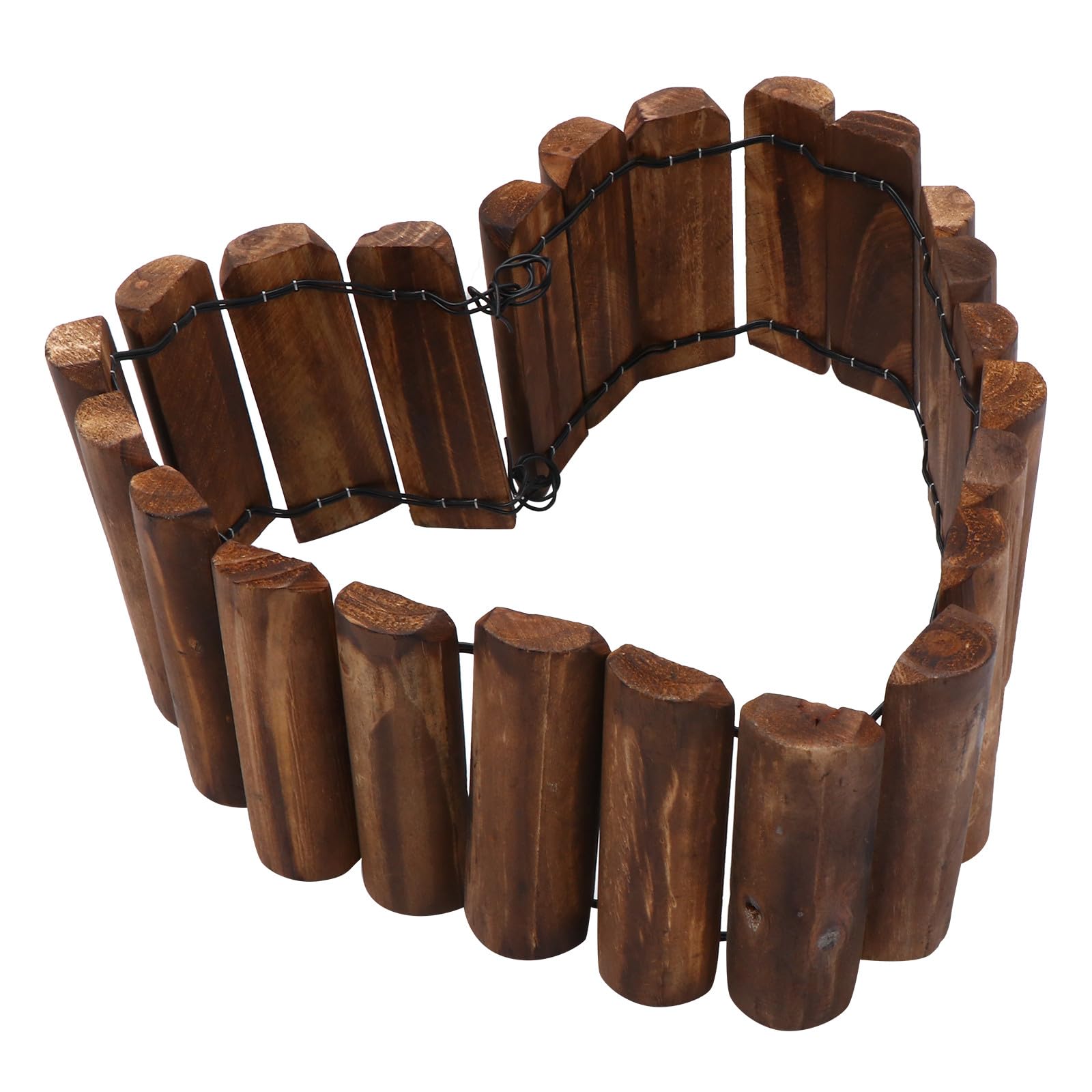 Pannello decorativo in legno per esterni, robusto legno carbonizzato per protezione del bordo del giardino, divisorio per giardino, giardino, giardino, abbellimento durevole