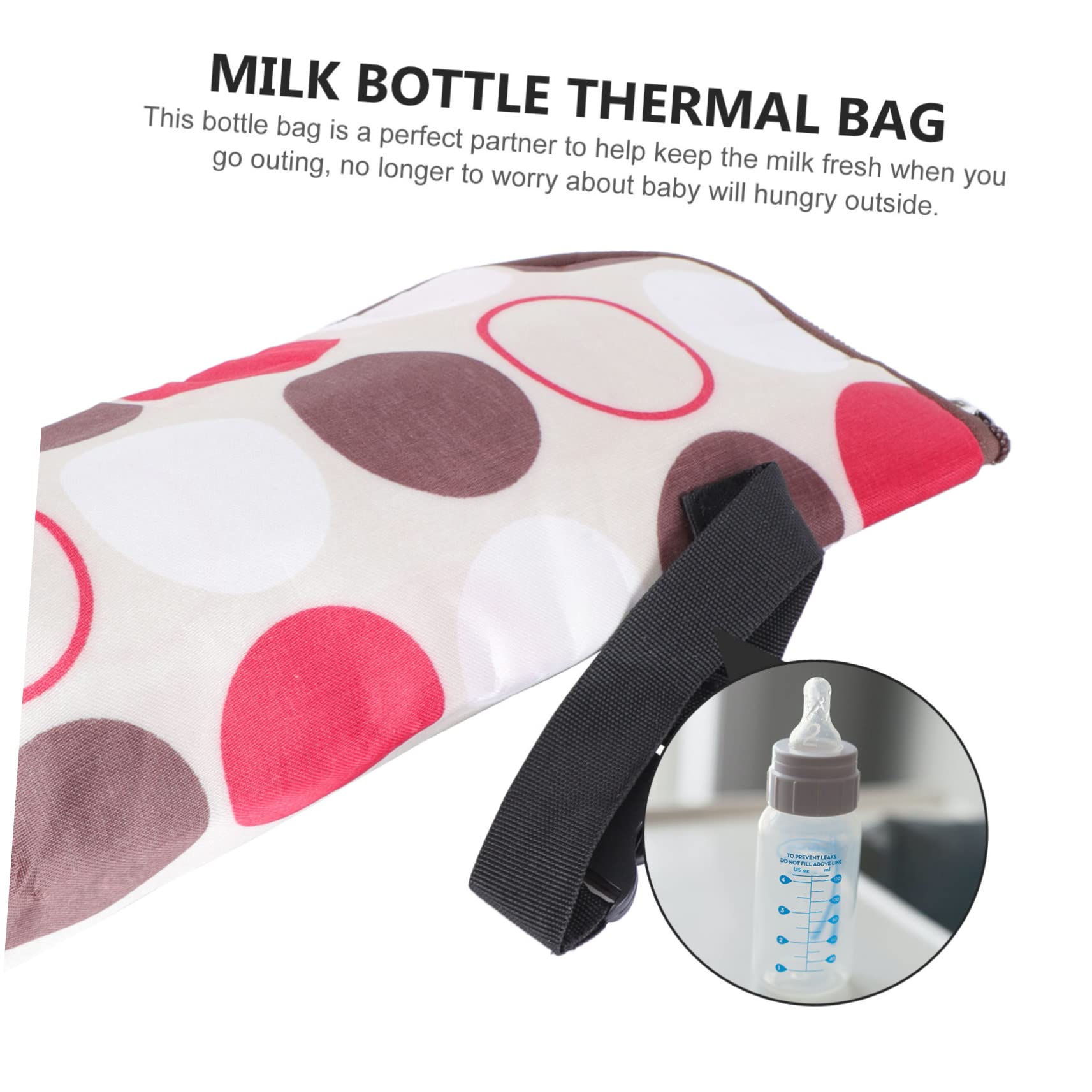 VICASKY Baby Bottle Sleeve Insulated Milk Bottle Bag Compact Carrying Case Heat Retention Stroller Handle Attachable