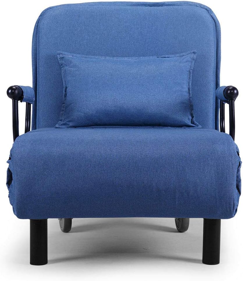 Veryke Single Person Sofa Bed, Foldable 360° Swivel Arm