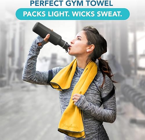 Miniatura 57 de Youphoria Toalla de viaje de microfibra de secado rápido, ligera, toalla de secado rápido para camping, playa, mochilero, senderismo y deporte Gris