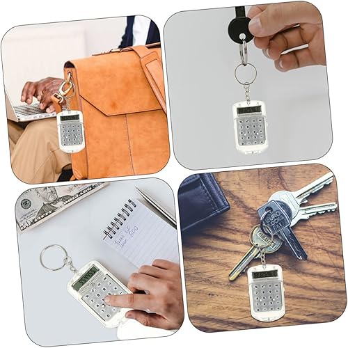 Miniatura 5 de NUOBESTY 4pcs Calculadora Llavero Mini Calculadora Básica Cuatro Funciones Material Portátil Estudiante