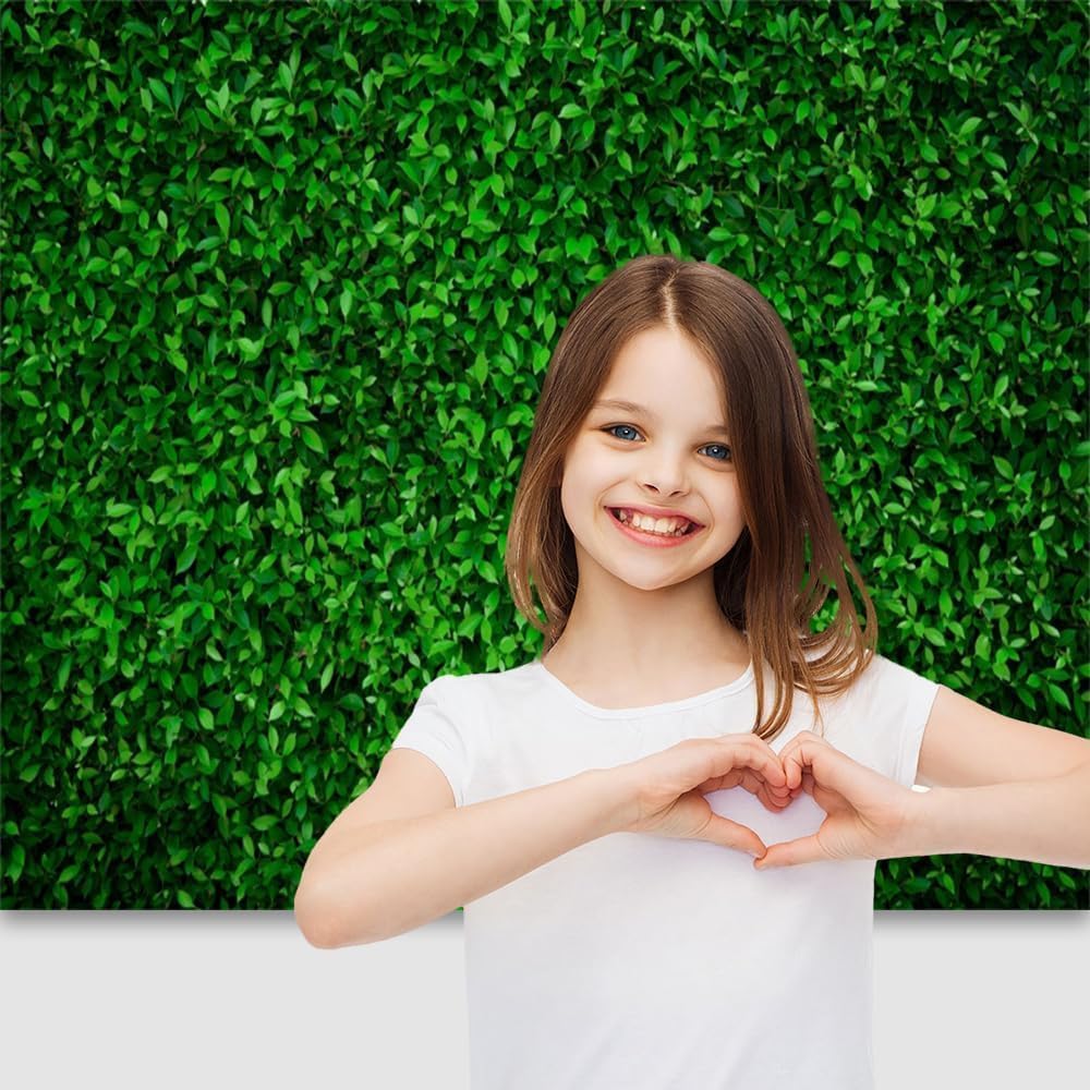 10x8ft Green Grass Wall Backdrop, Nature Summer Green Leaves Greenery Backdrop for Office Decor Wedding Birthday Party Banner Newborn Baby Shower Photo Shoot Props