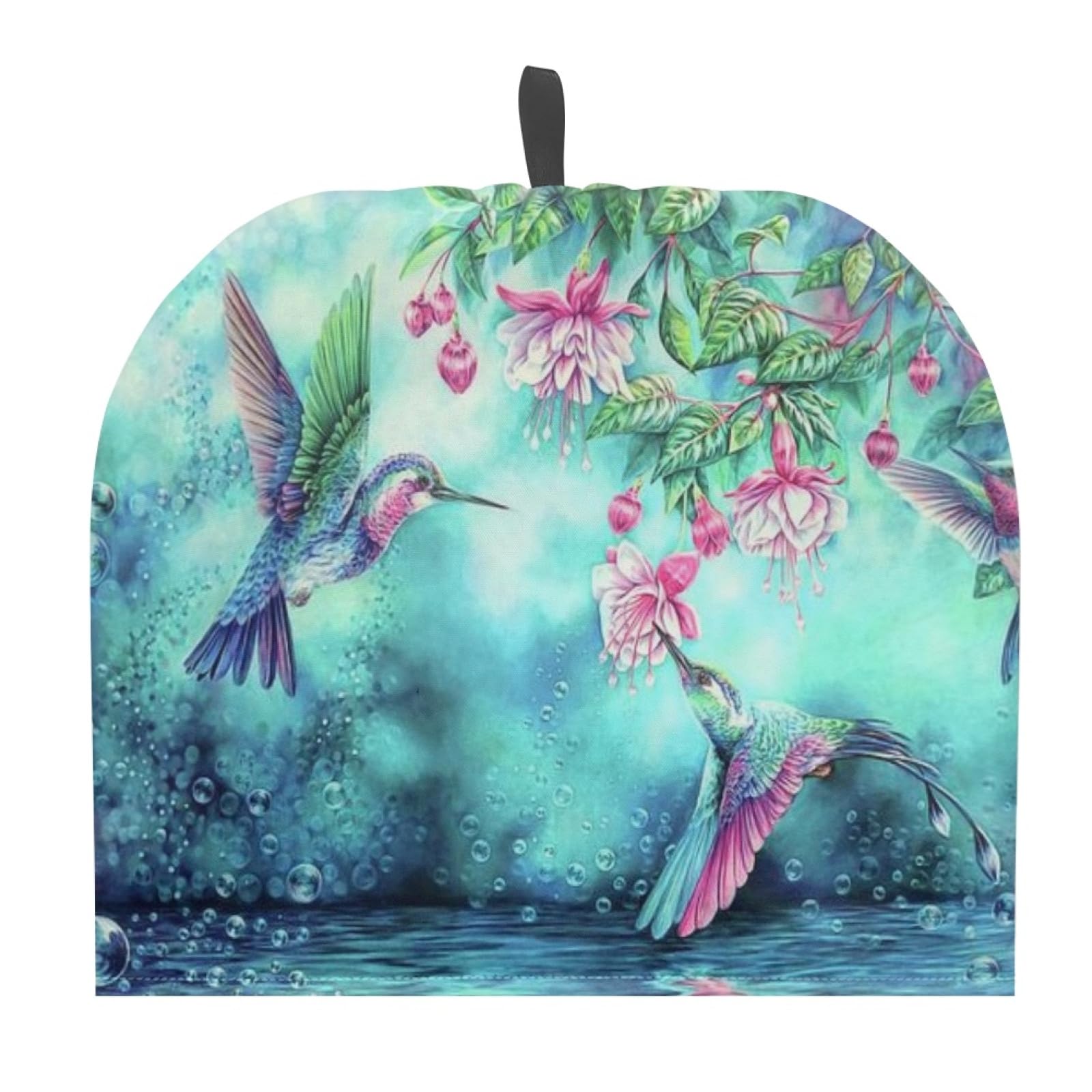 Howilath Water Floral Hummingbird Tea Cosy for Teapots Cotton Washable Tea Cozy Kitchen Decorative Teapot Cover Insulated Kettle Cover
