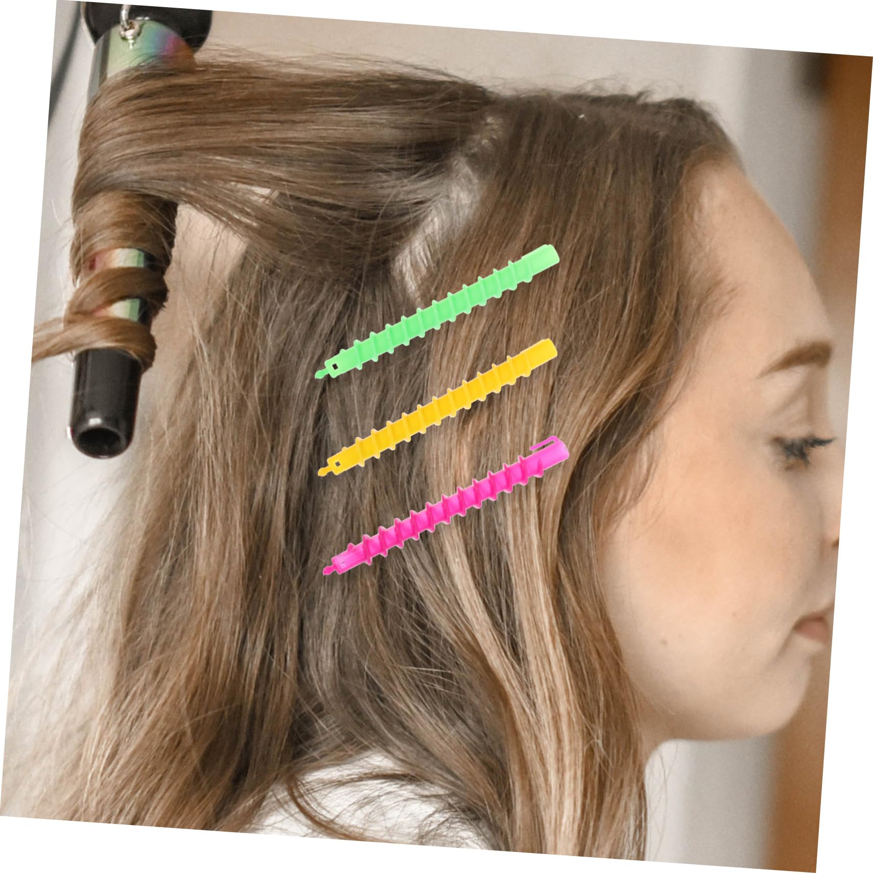 Healeved Varillas para Rizos de Cabello 100 Piezas Abs para Permanente, Ideales para Uso en Casa y Salón, Suaves y Seguras para Mujeres Color Aleatorio