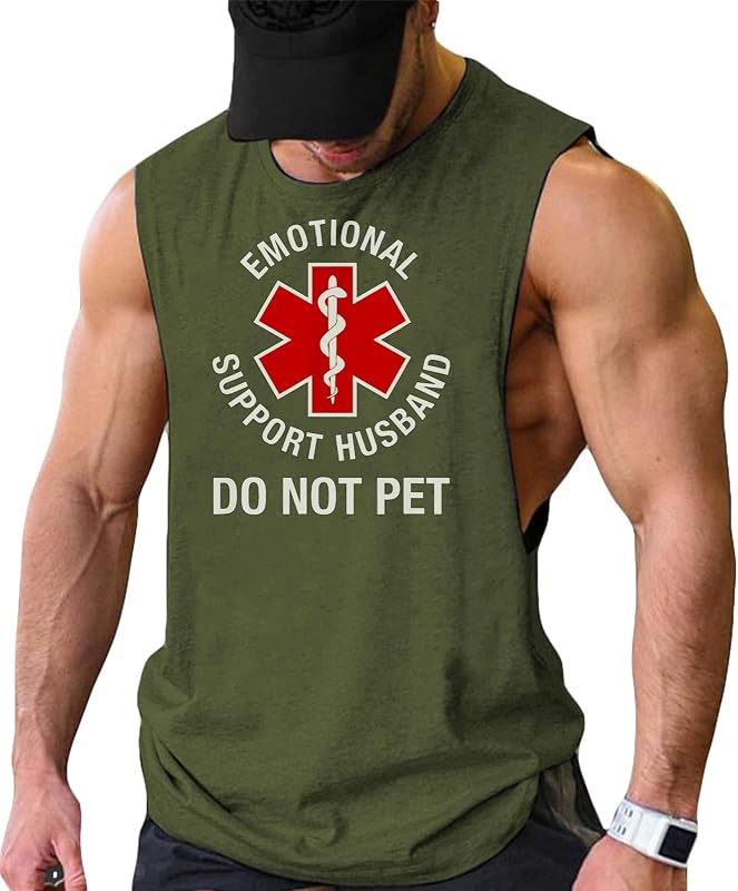 Emotional Support Husband Do Not Pet Funny Tank Tops