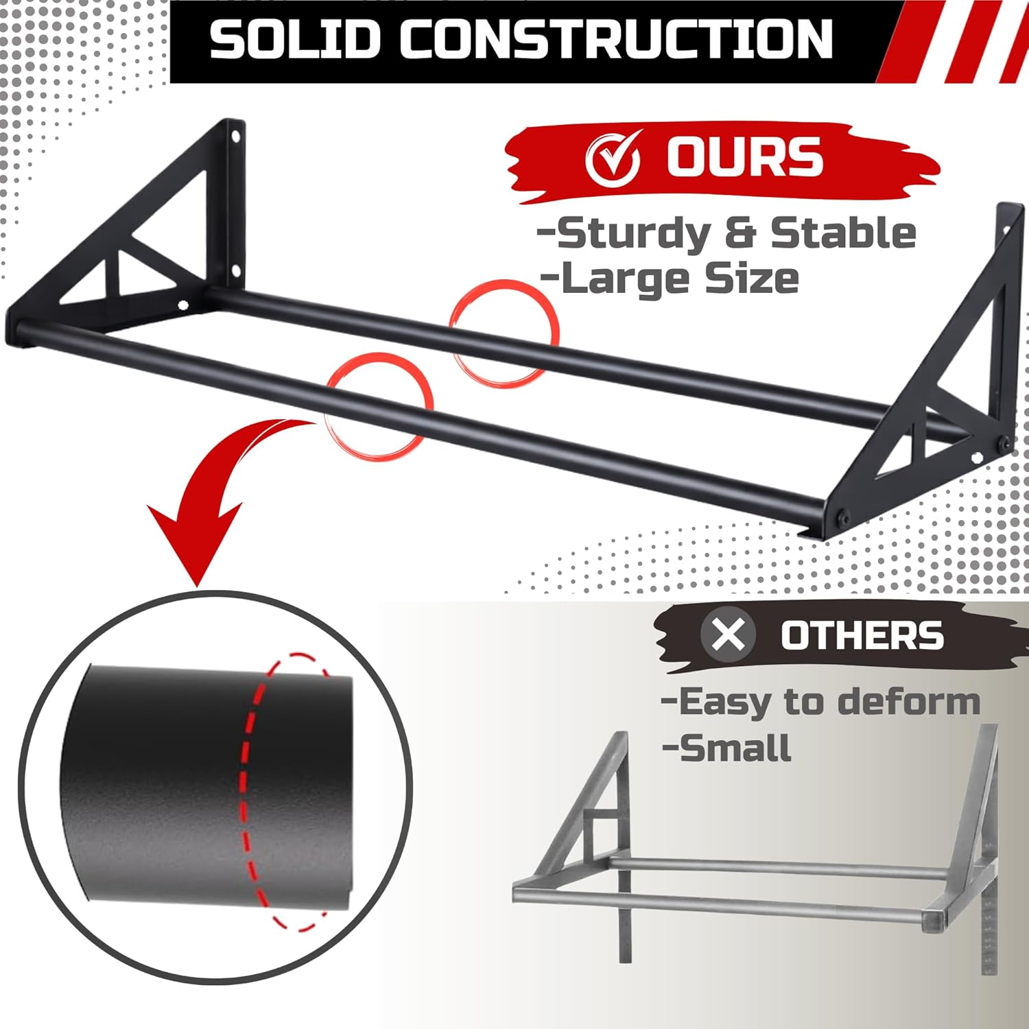 2 Pcs [LARGE] 3D Printer Filament Storage Rack, Filament Rack Wall Mount, 3D Filament Storage Shelf, Filament Spool Holder for 3D Printer Rolls, Heavy Duty Metal Organizer for Printing Studio