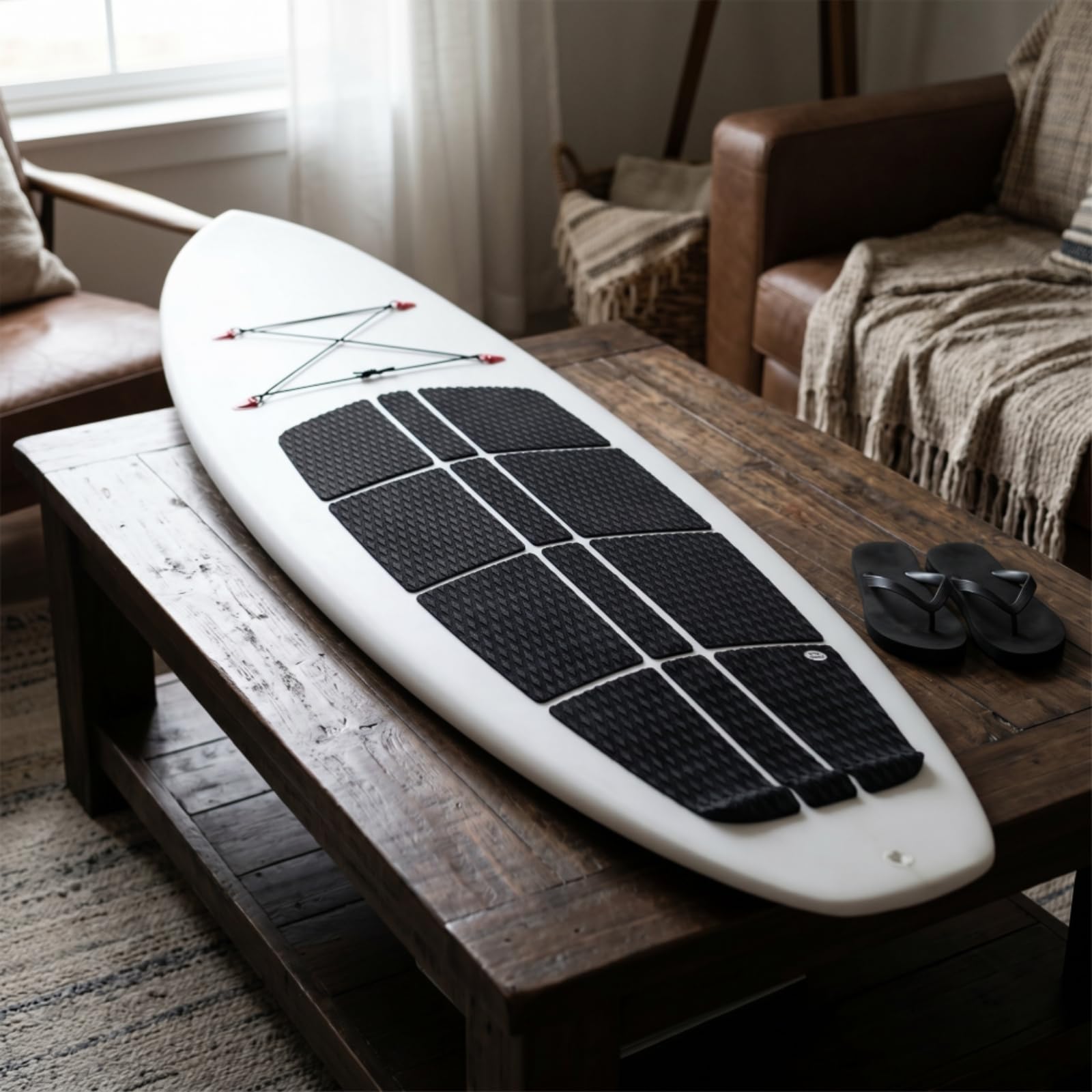 MERIGLARE Tapis Pont Surf Antidérapant en Mousse EVA avec Surface Texture Diamant pour Planche Surf Homme Femme Adulte