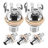 MERRYHAPY 5pcs Bass Guitar Output Jack Socket Electric Guitar Hardware Musical Instruments Supply Fits Electric Guitar Bass Models