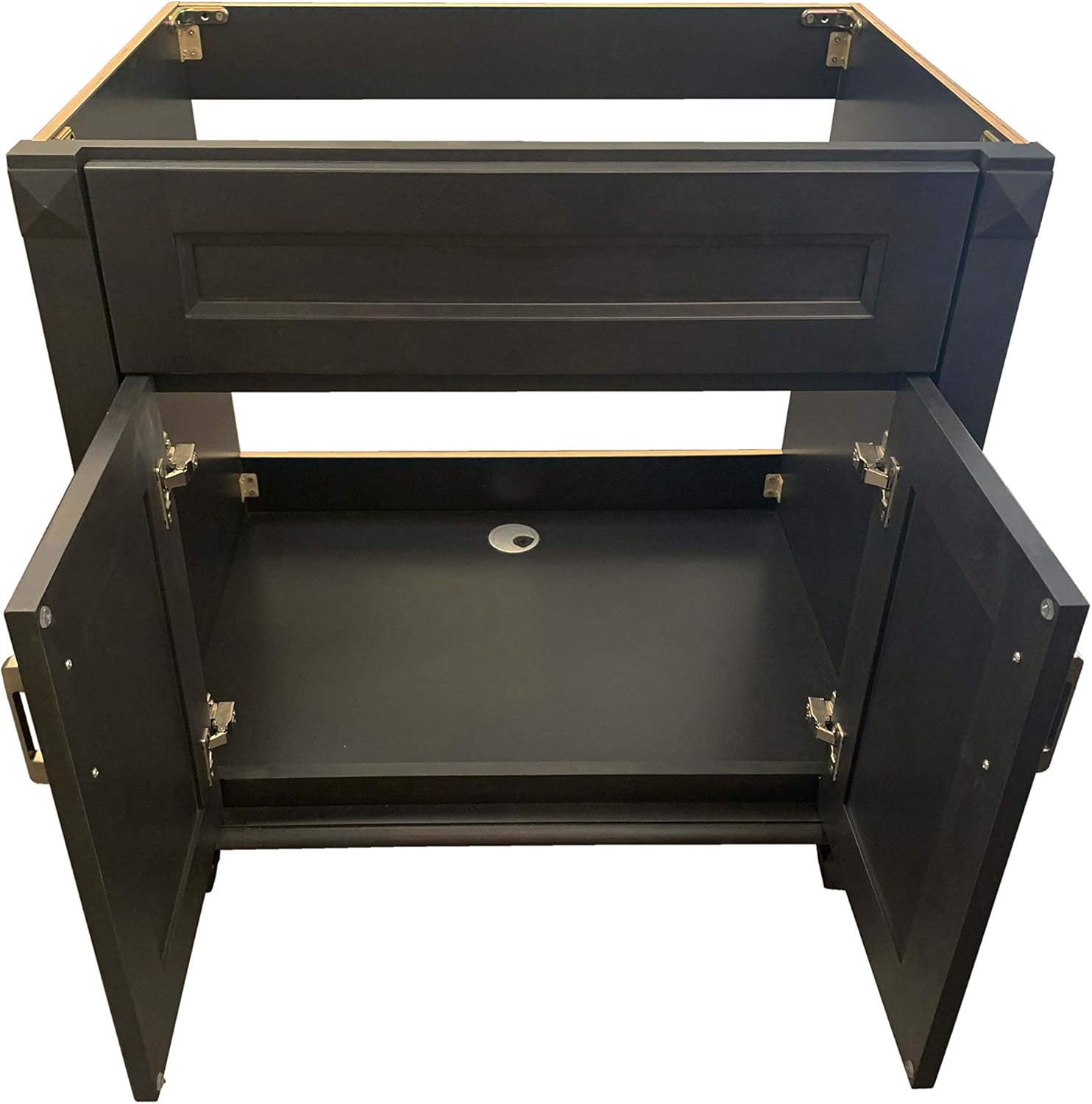 Greenleaf 30" Wide x 21" Deep New Carbon Metallic Black Single-Sink Bathroom Vanity Base Cabinet NCM-V3021