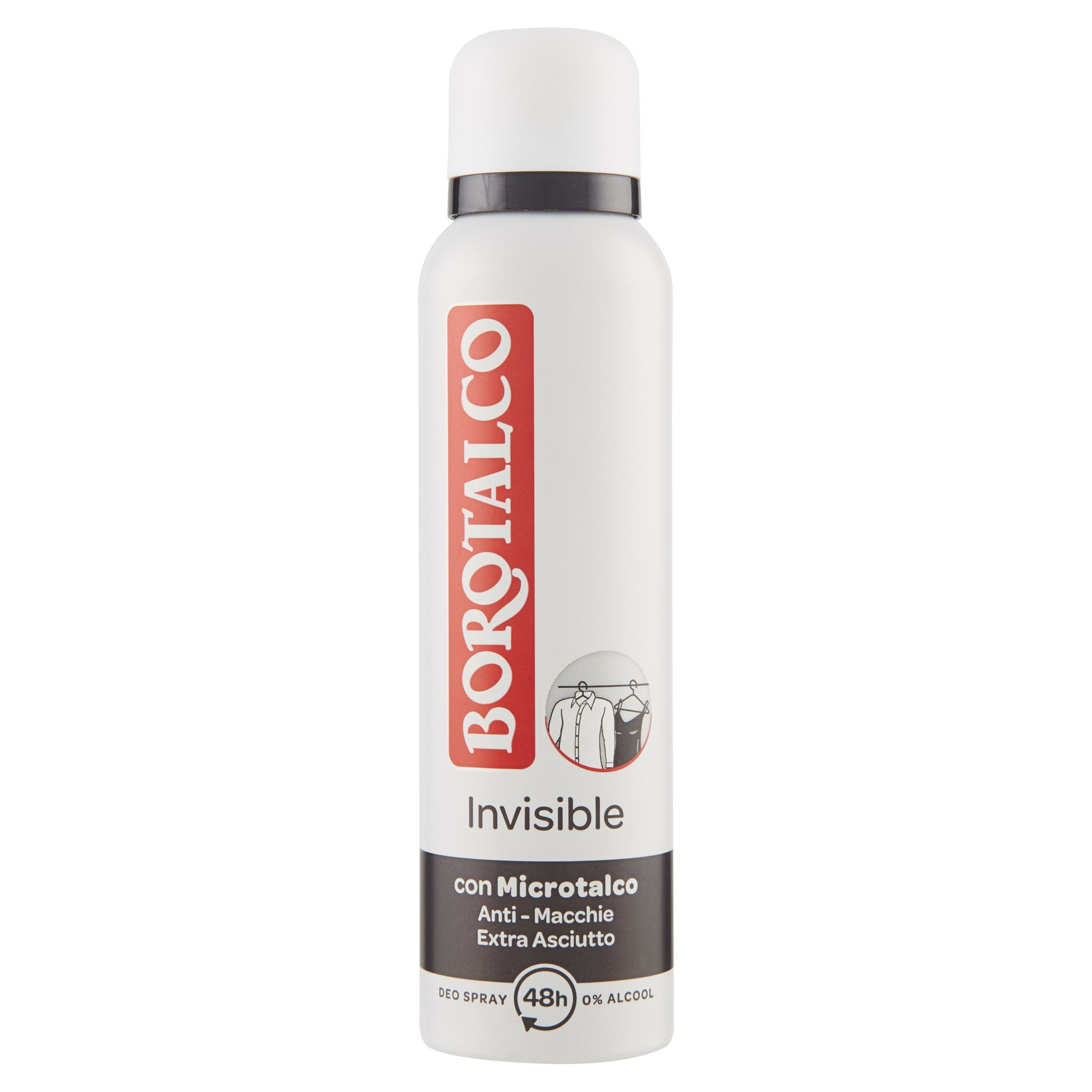 Borotalco Deodorante Invisible Spray 150ml, Profumo Classico di Invisible - Pacco da 12