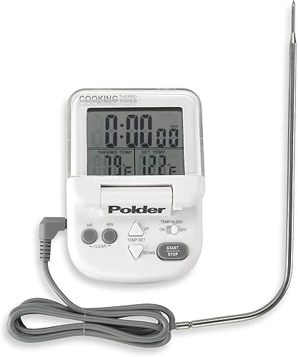 Miniatura 3 de Polder Termómetrotemporizador digital en el horno, color blanco